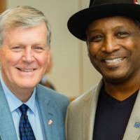 President Thomas J. Haas with a guest at the Foundation Annual Meeting